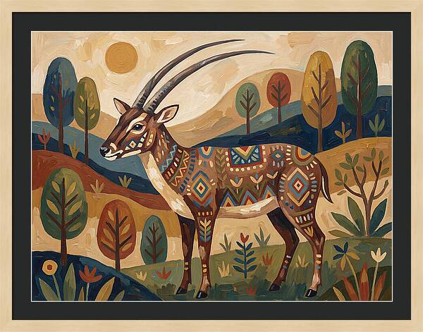 Saola In Vibrant Landscape