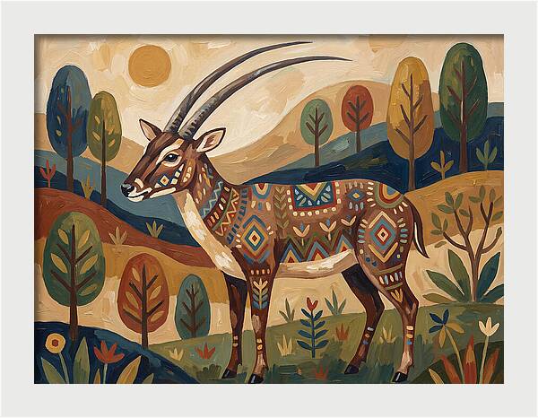 Saola In Vibrant Landscape