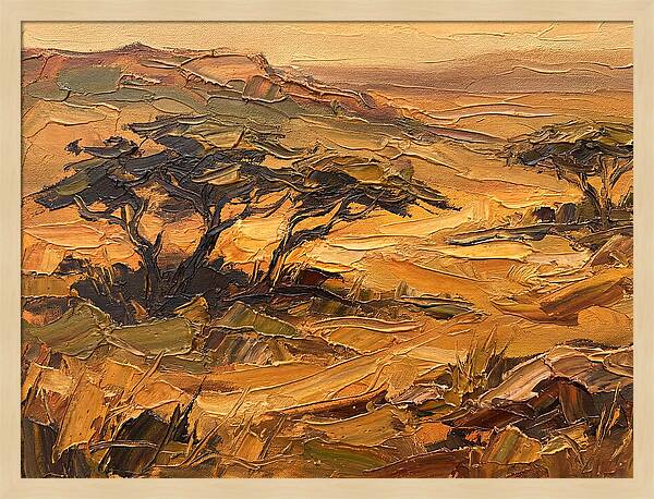 Savanna Landscape In Warm Tones