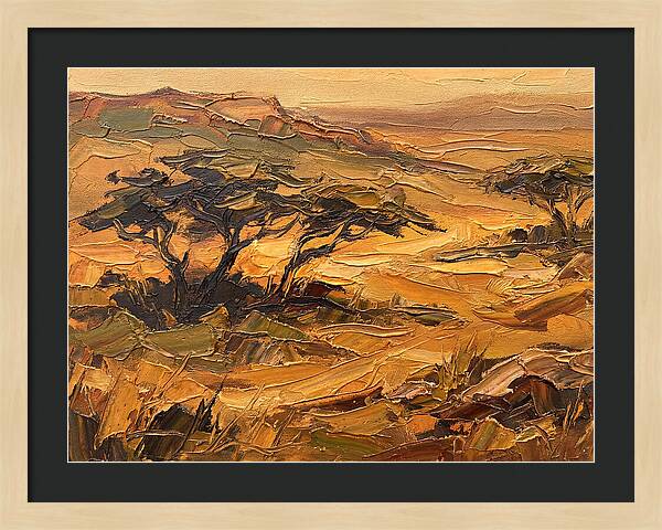 Savanna Landscape In Warm Tones