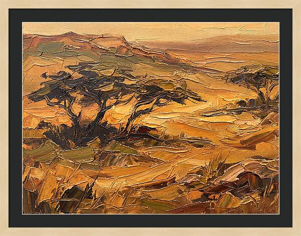 Savanna Landscape In Warm Tones
