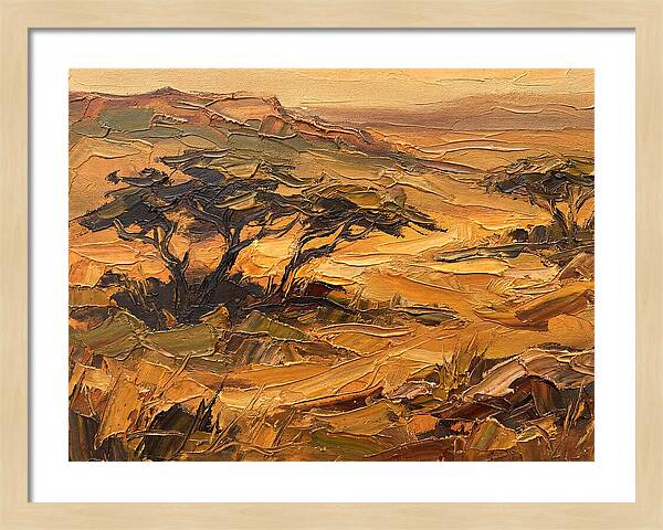 Savanna Landscape In Warm Tones