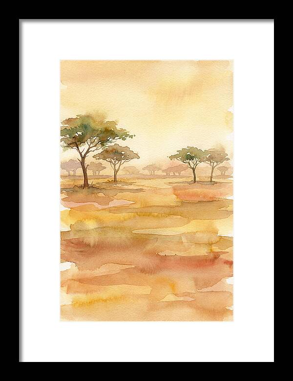 Savanna Serenity In Watercolor