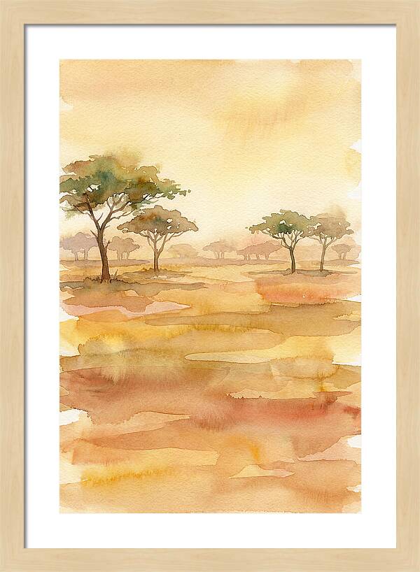 Savanna Serenity In Watercolor
