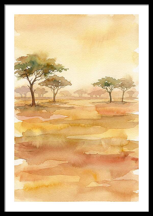 Savanna Serenity In Watercolor