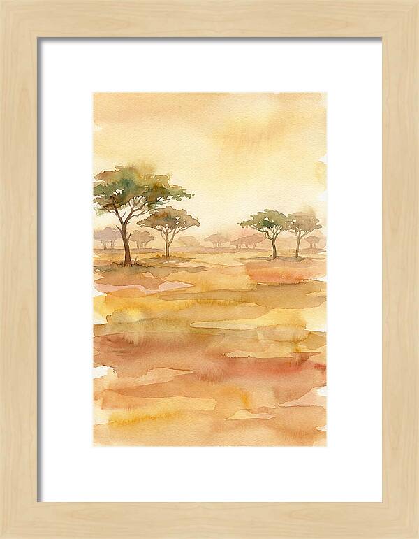 Savanna Serenity In Watercolor