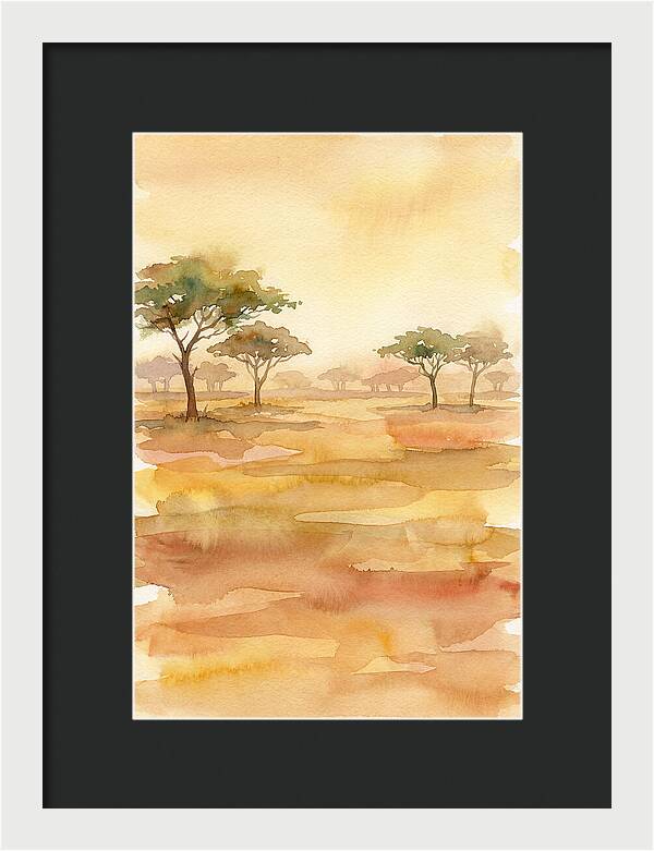 Savanna Serenity In Watercolor