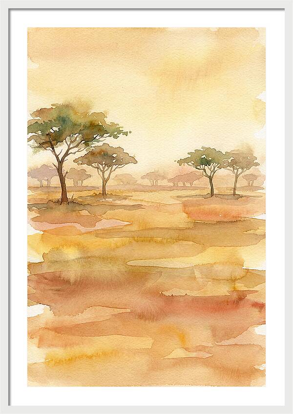 Savanna Serenity In Watercolor