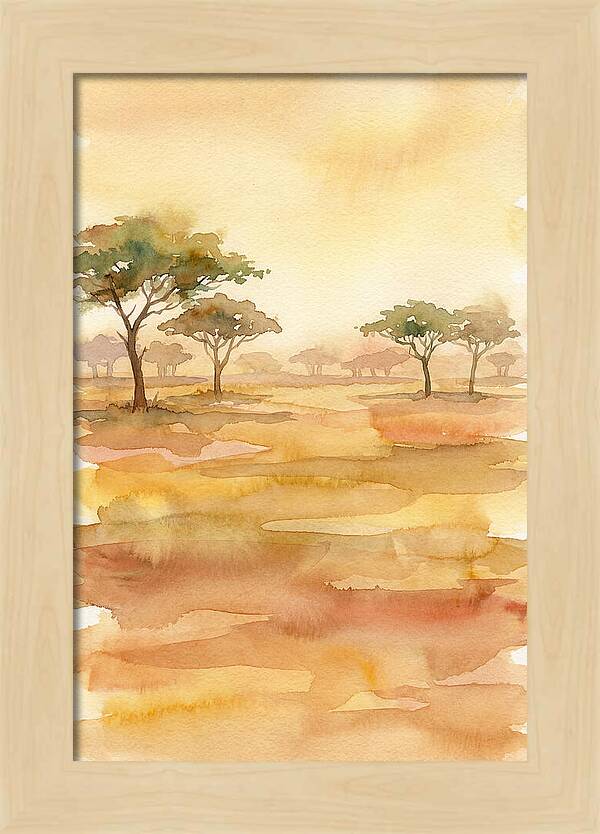 Savanna Serenity In Watercolor