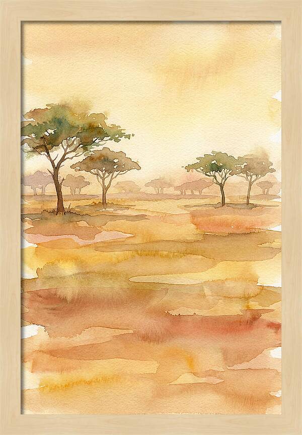 Savanna Serenity In Watercolor