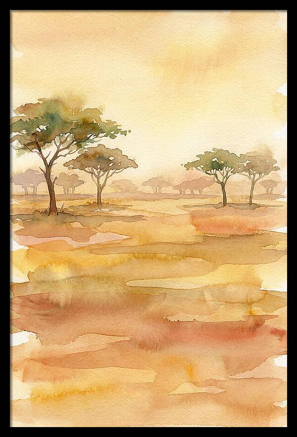 Savanna Serenity In Watercolor