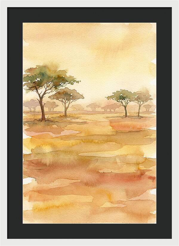 Savanna Serenity In Watercolor