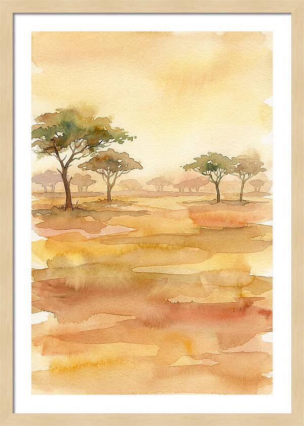 Savanna Serenity In Watercolor