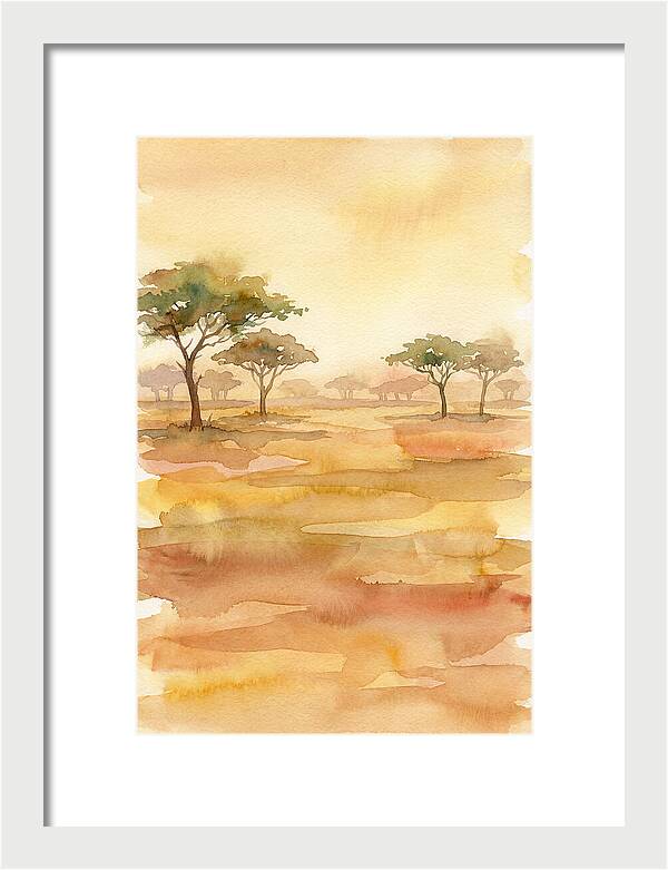 Savanna Serenity In Watercolor