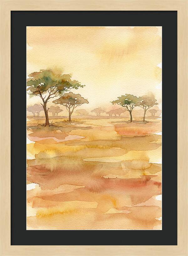 Savanna Serenity In Watercolor