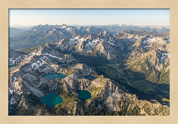 Sawtooth Mountains Aerial View