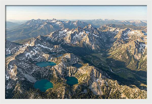 Sawtooth Mountains Aerial View