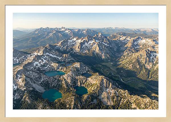 Sawtooth Mountains Aerial View