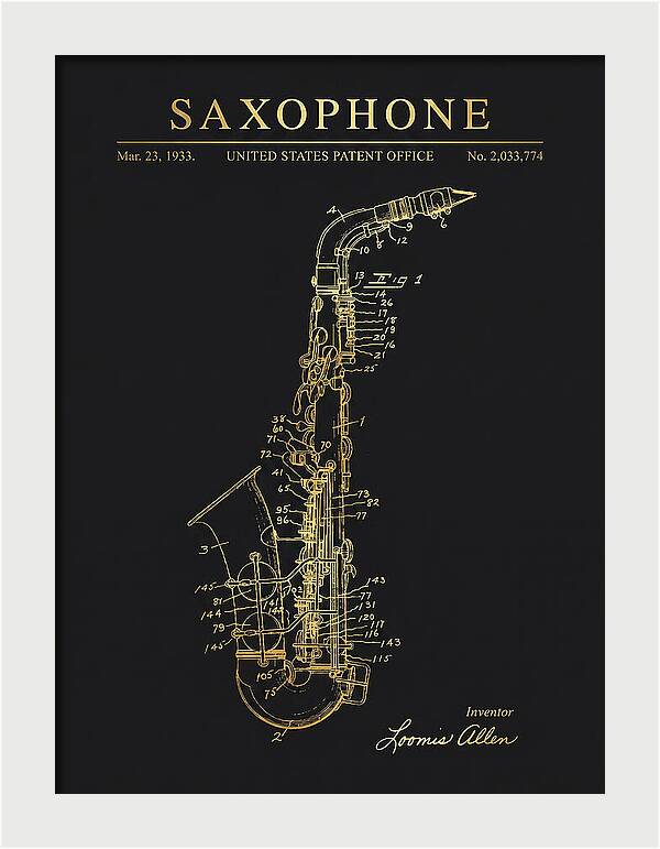 Saxophone Gold Patent Us2033774a