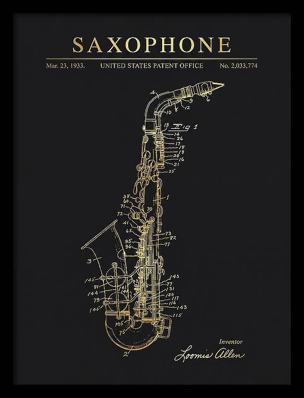 Saxophone Gold Patent Us2033774a