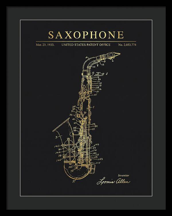 Saxophone Gold Patent Us2033774a