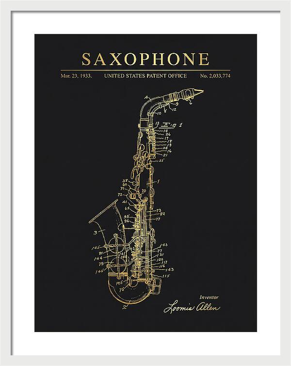Saxophone Gold Patent Us2033774a