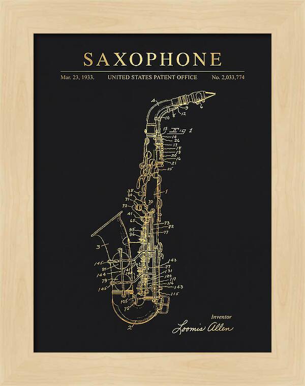 Saxophone Gold Patent Us2033774a