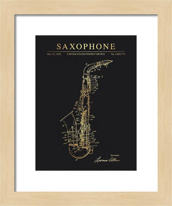Saxophone Gold Patent Us2033774a