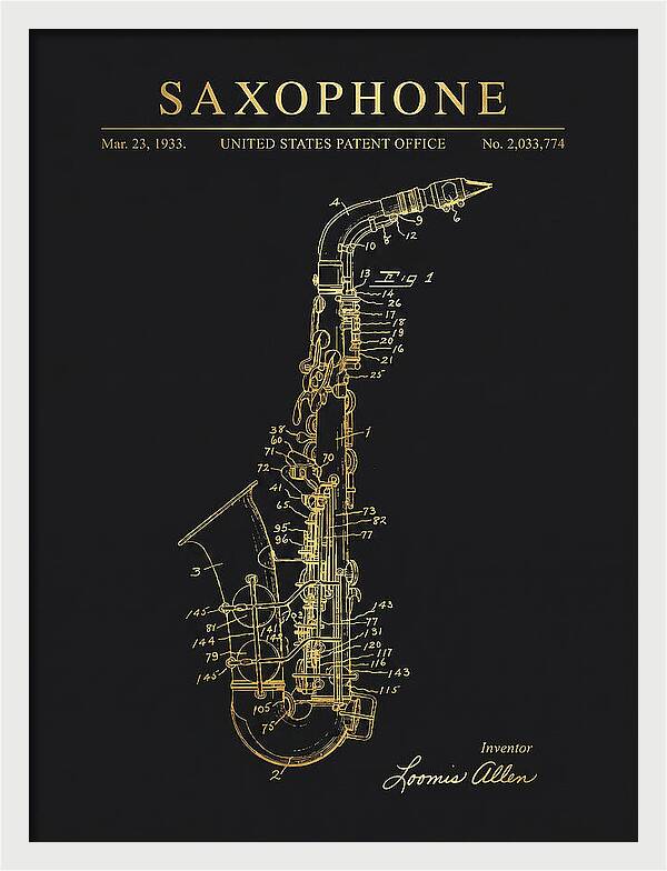 Saxophone Gold Patent Us2033774a