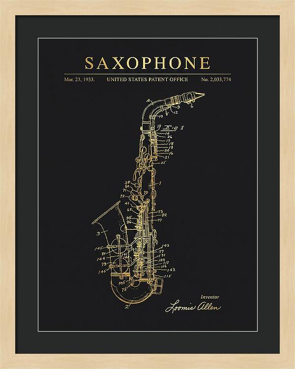 Saxophone Gold Patent Us2033774a
