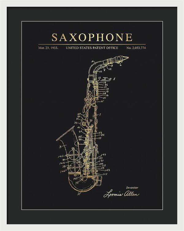 Saxophone Gold Patent Us2033774a