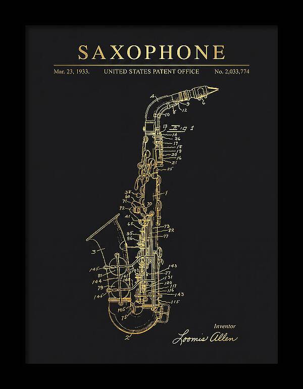 Saxophone Gold Patent Us2033774a