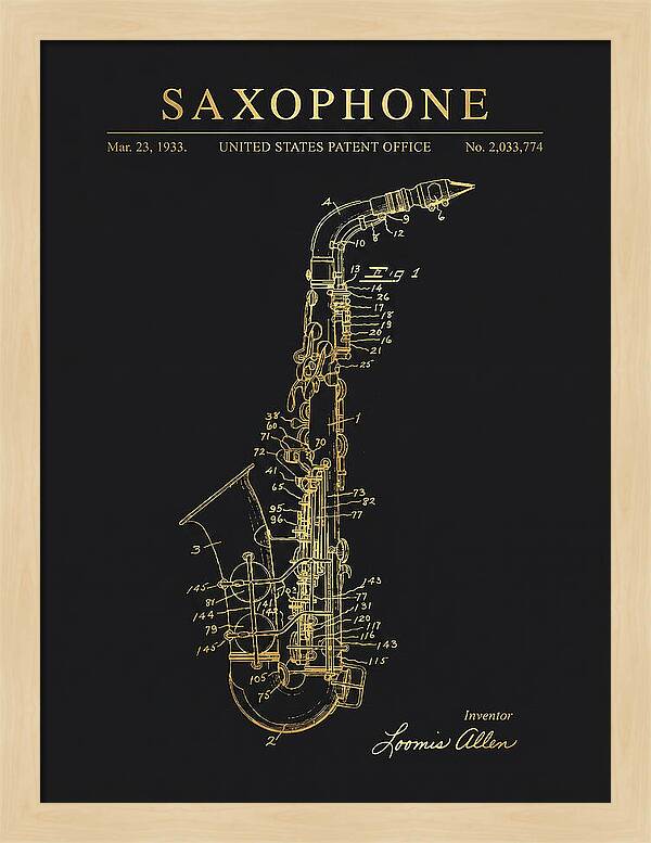Saxophone Gold Patent Us2033774a