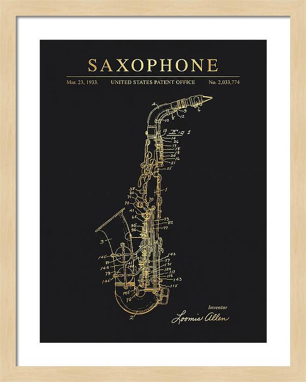 Saxophone Gold Patent Us2033774a