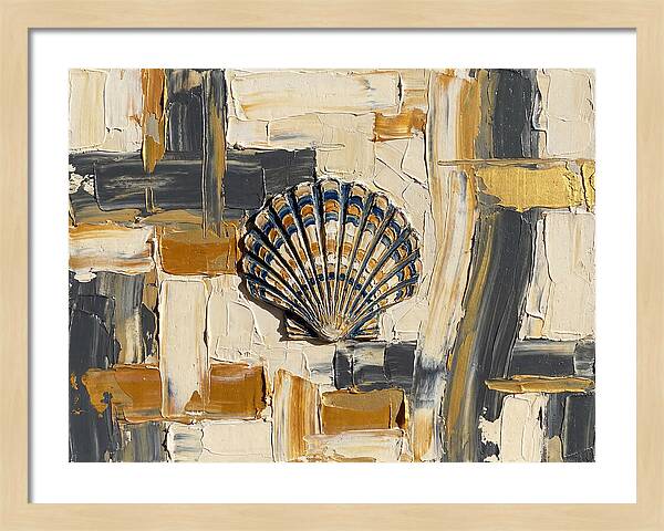 Scallop Shell In Abstract Harmony