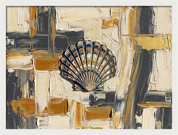 Scallop Shell In Abstract Harmony