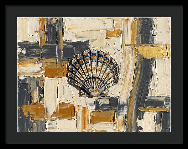 Scallop Shell In Abstract Harmony