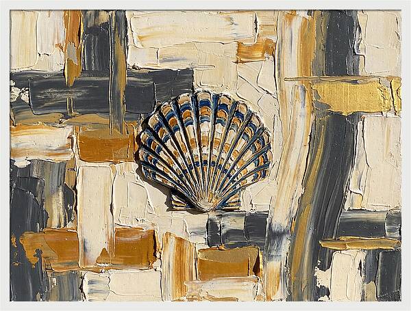 Scallop Shell In Abstract Harmony