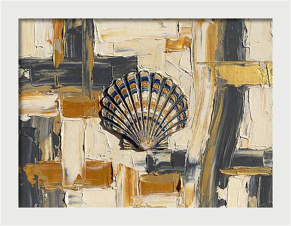 Scallop Shell In Abstract Harmony