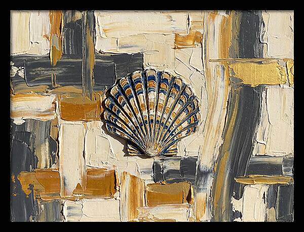 Scallop Shell In Abstract Harmony