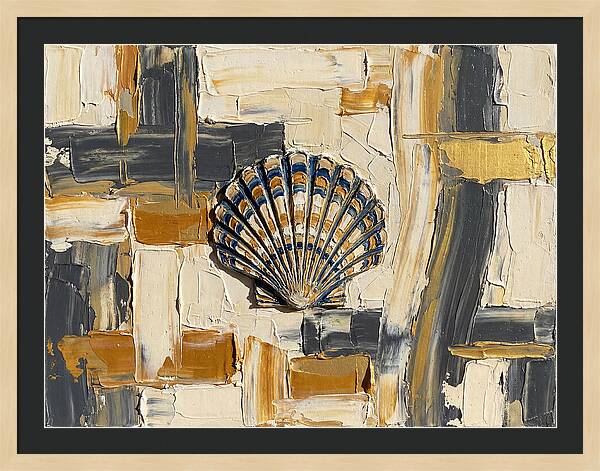 Scallop Shell In Abstract Harmony