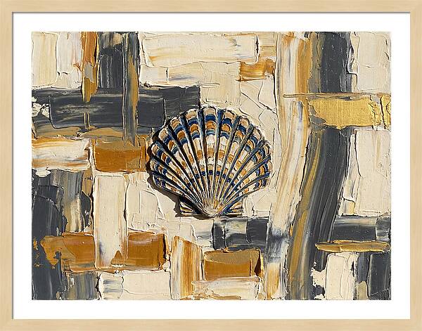 Scallop Shell In Abstract Harmony
