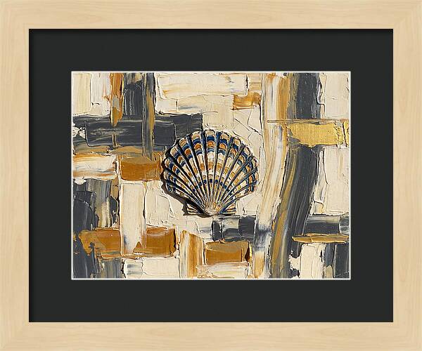 Scallop Shell In Abstract Harmony