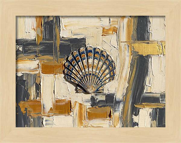 Scallop Shell In Abstract Harmony