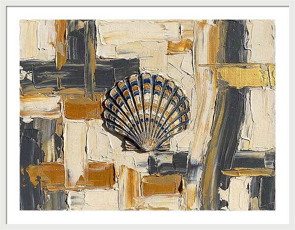 Scallop Shell In Abstract Harmony