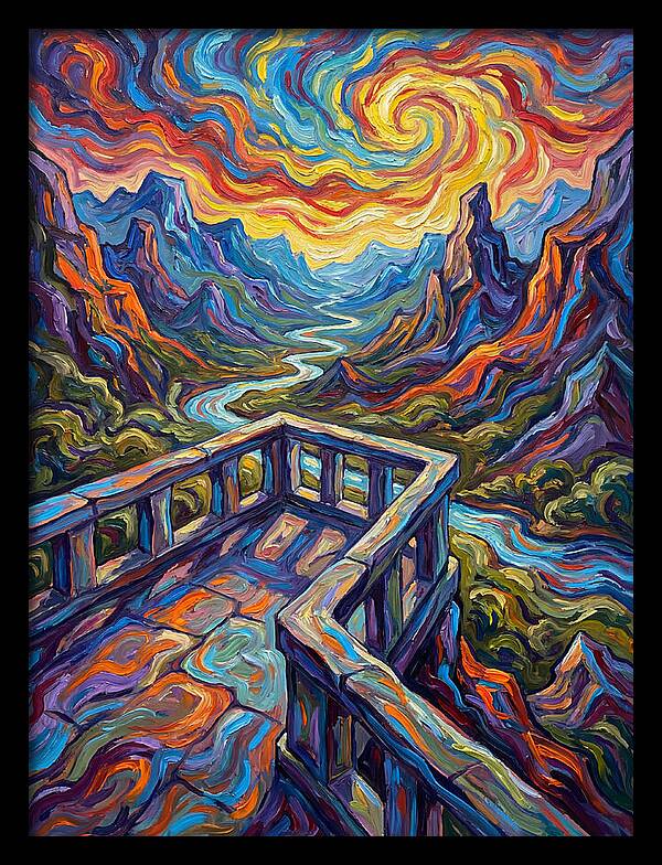 Scenic Overlook At Dusk