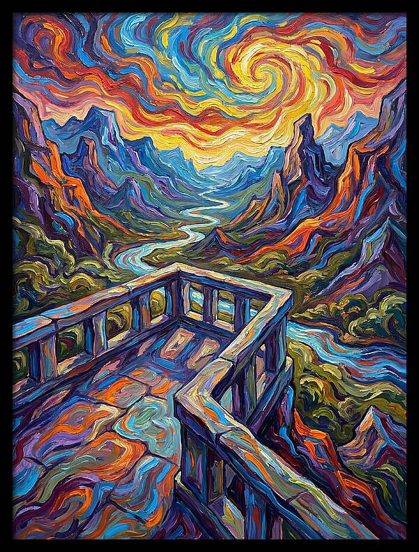 Scenic Overlook At Dusk