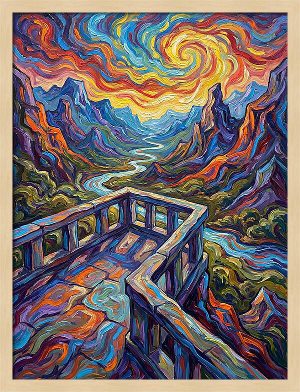 Scenic Overlook At Dusk