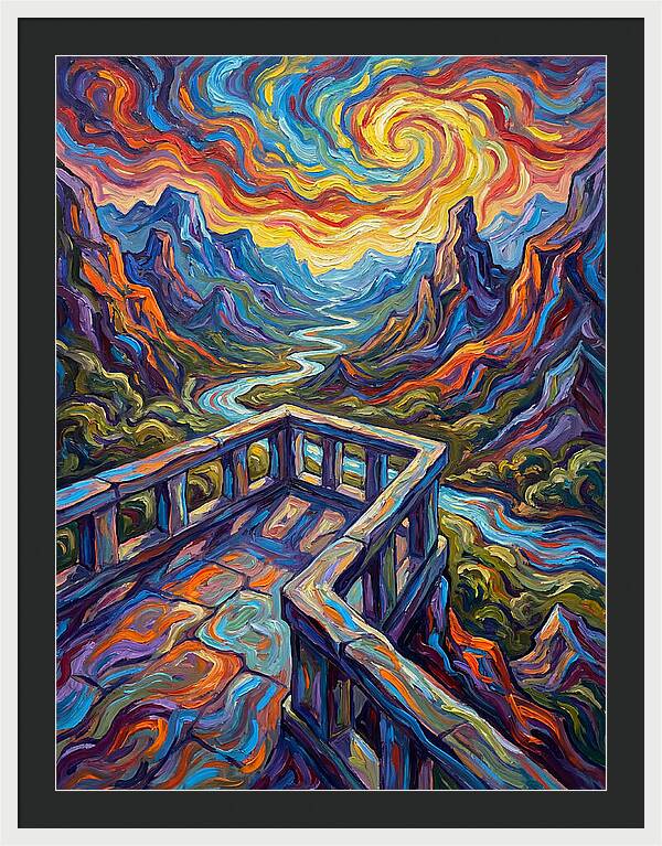 Scenic Overlook At Dusk