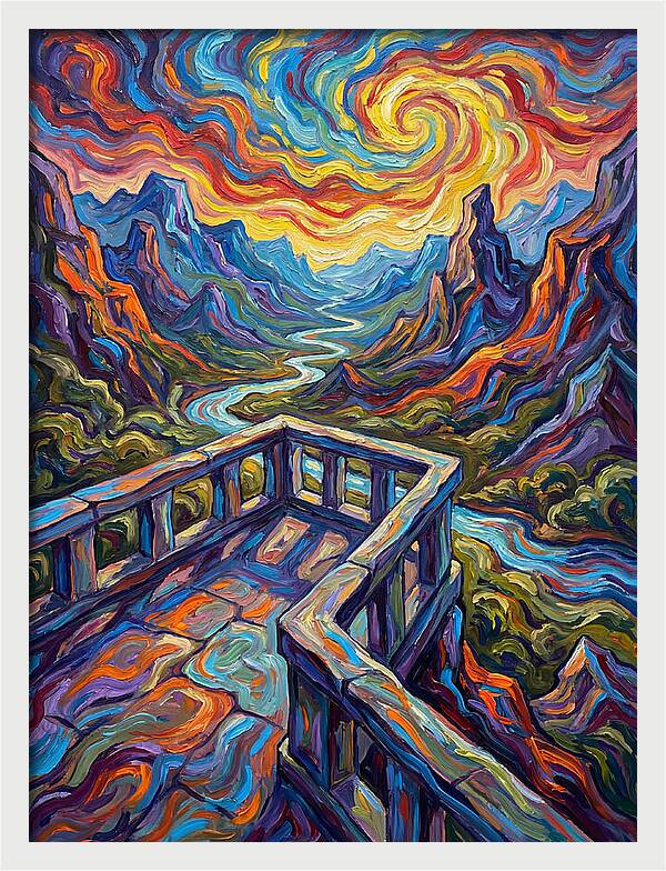 Scenic Overlook At Dusk